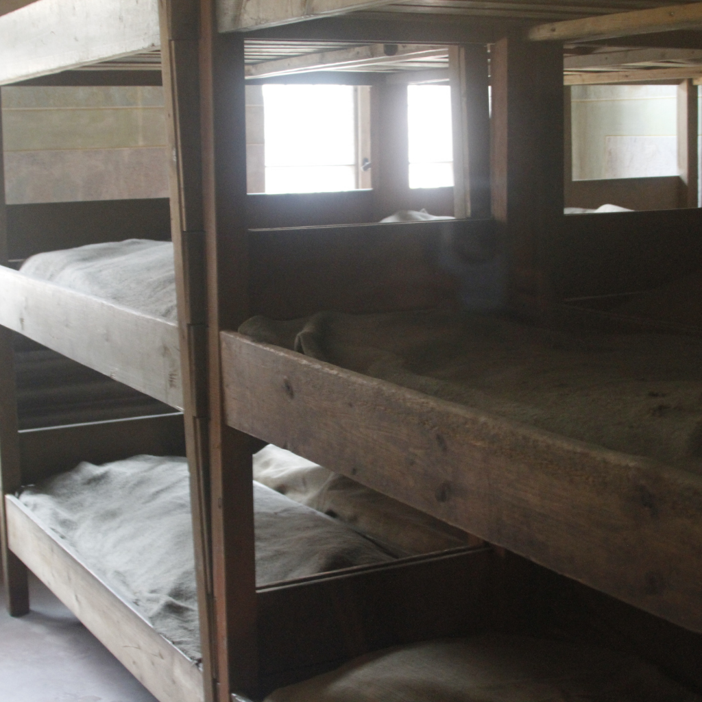 Up to 1,200 prisoners were housed in each barracks built to hold 700 prisoners.