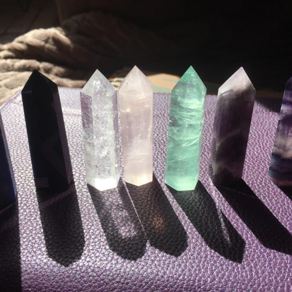 healing crystals wands clear quartz amethyst 