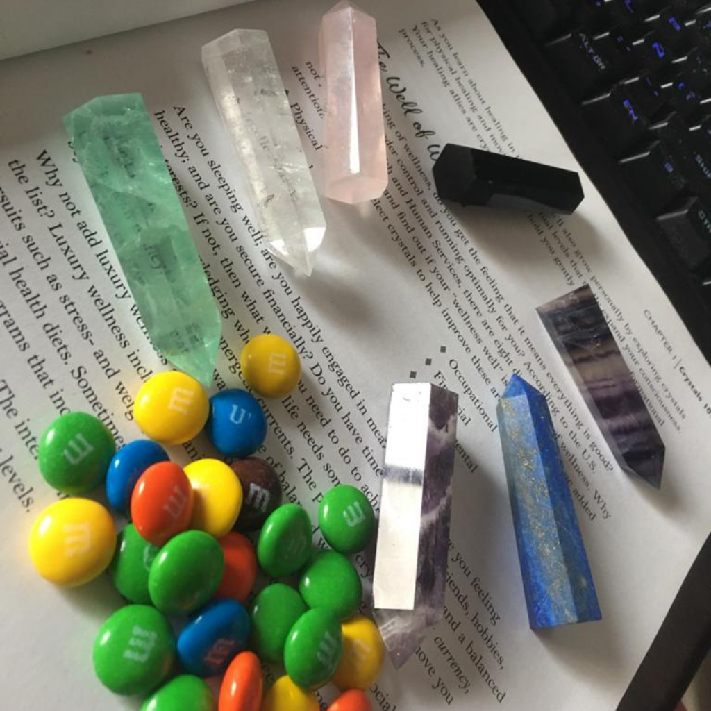 work and play with healing crystals
